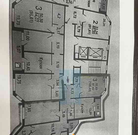 3-комн. квартира, 97.7 м2, 2/16 эт. Чехов