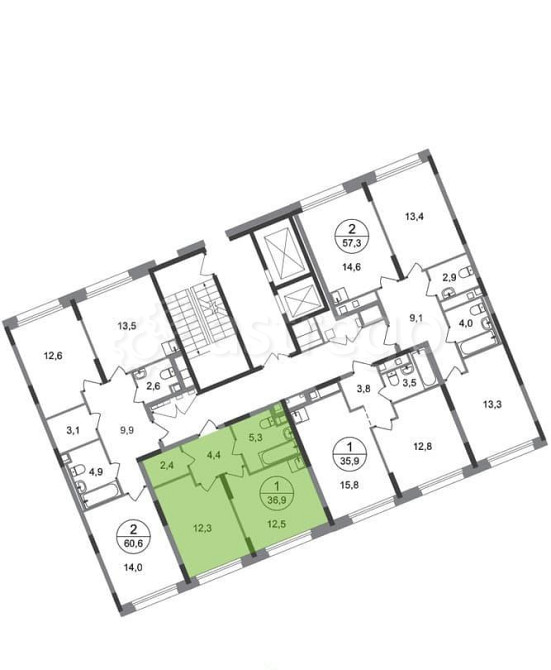 1-комн. квартира, 36 м2, 2/17 эт. Москва - изображение 4