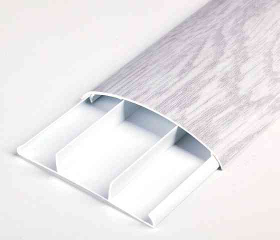 Наличник ПВХ кабель-каналом Стиль Ясень серый 6,5*220 см Ростов-на-Дону