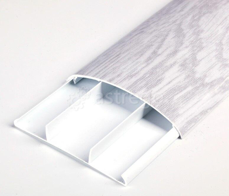 Наличник ПВХ кабель-каналом Стиль Ясень серый 6,5*220 см Ростов-на-Дону - изображение 1