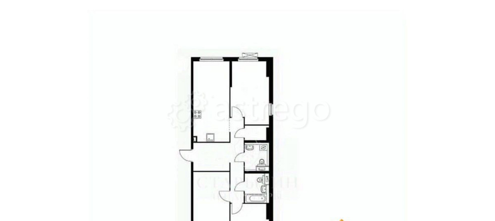 4-комн. квартира, 77.7 м2, 8/14 эт. Москва - изображение 3