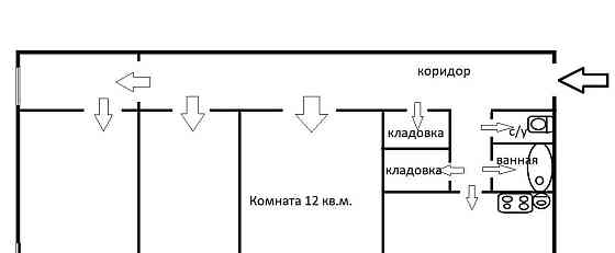 Комната, 12 м2, 4/4 эт. Санкт-Петербург