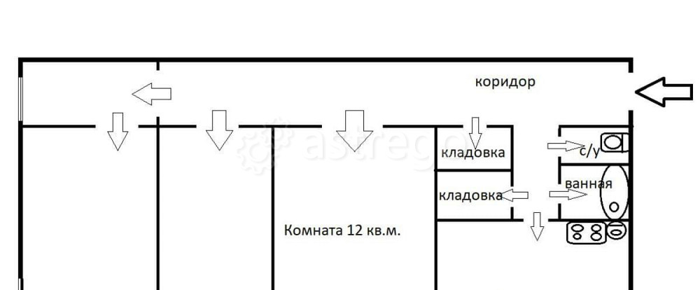 Комната, 12 м2, 4/4 эт. Санкт-Петербург - изображение 2