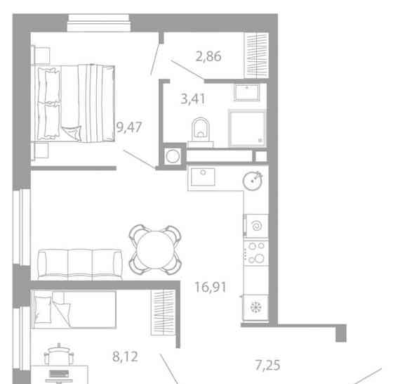 3-комн. квартира, 63.39 м2, 8/26 эт. Астрахань