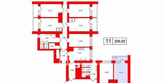 Комната, 11.9 м2, 8/15 эт. Санкт-Петербург