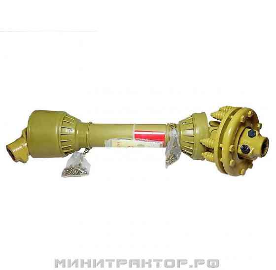 Вал карданный трактора 6х6 шлицов, 730 мм, трехлимонник, крестовина 24х63 мм (20-30 л.с.) с кожухом  Новосибирск