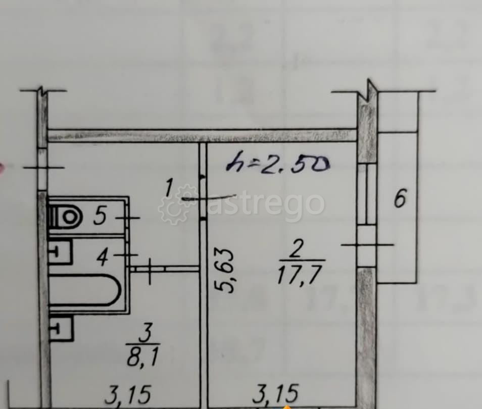 1-комн. квартира, 35 м2, 5/5 эт. Лесосибирск - изображение 6