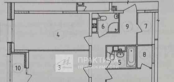 3-комн. квартира, 76.6 м2, 3/8 эт. Химки
