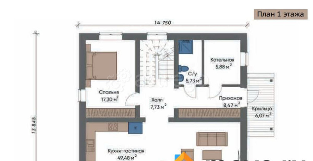 Коттедж, 212.41 м2, 14.18 сотки, 2 эт. Санкт-Петербург - изображение 3