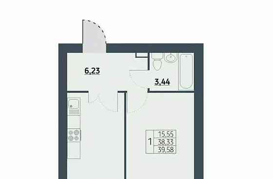 1-комн. квартира, 39.4 м2, 8/9 эт. Красноярск