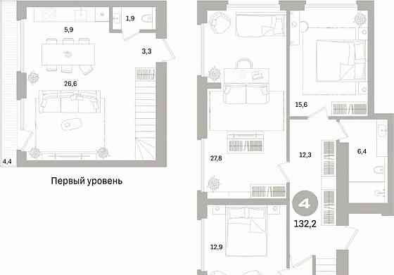 3-комн. квартира, 132.16 м2, 9/10 эт. Санкт-Петербург