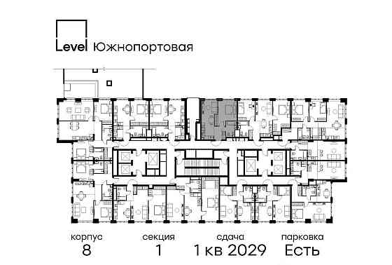 1-комн. квартира, 39.3 м2, 4/49 эт. Москва