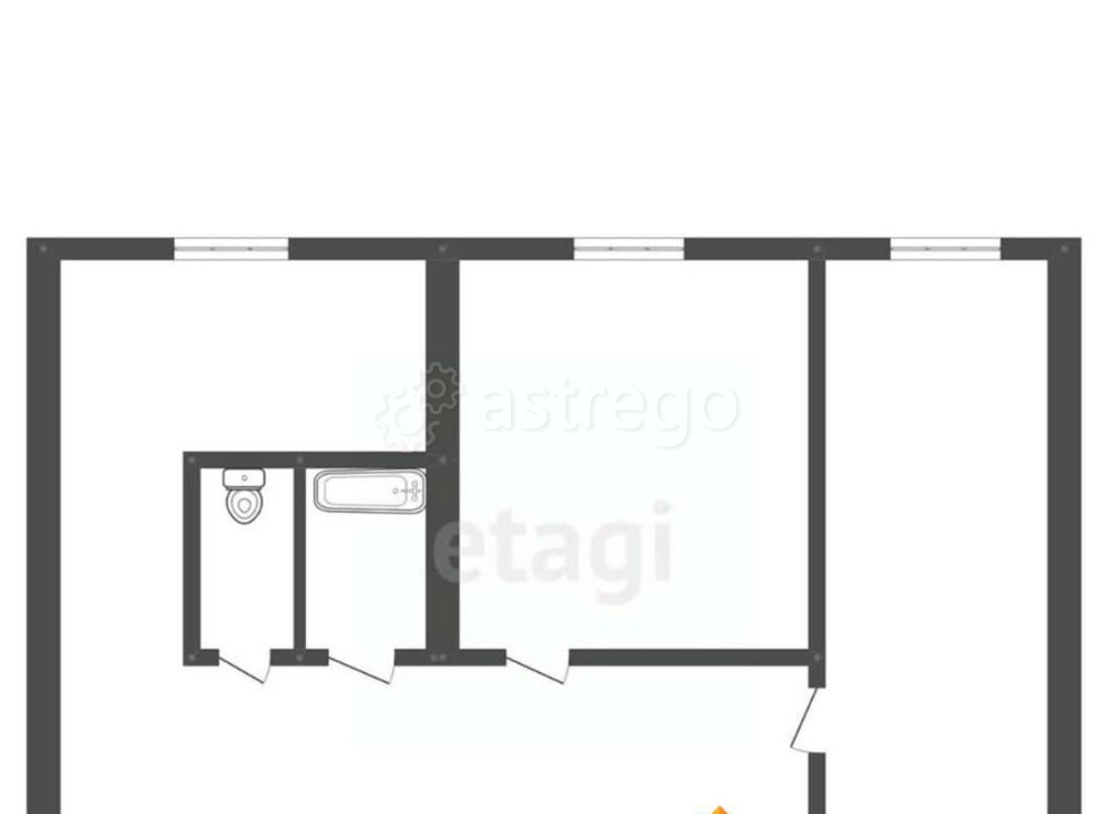 2-комн. квартира, 45 м2, 1/5 эт. Белогорск - изображение 6