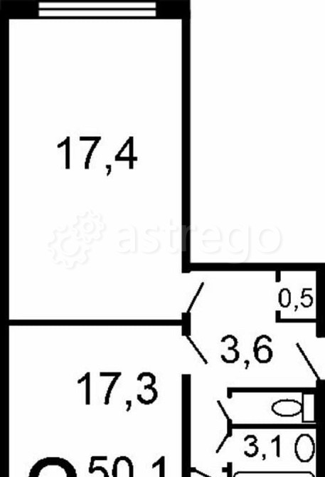2-комн. квартира, 52 м2, 1/10 эт. Красноярск - изображение 1