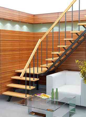 Лестница на металлическом каркасе Поворот на 90 (h=2760мм) ЛЕС-05 Новосибирск