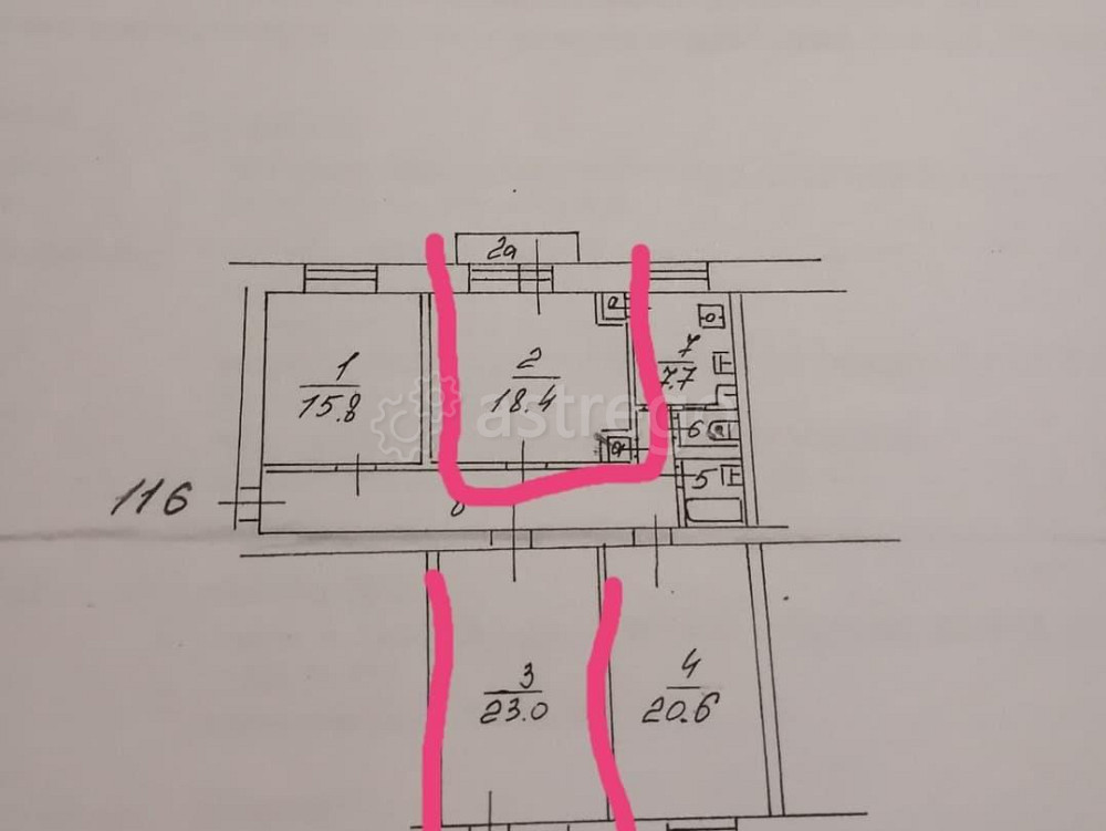 Комната, 41.4 м2, 3/8 эт. Москва - изображение 3