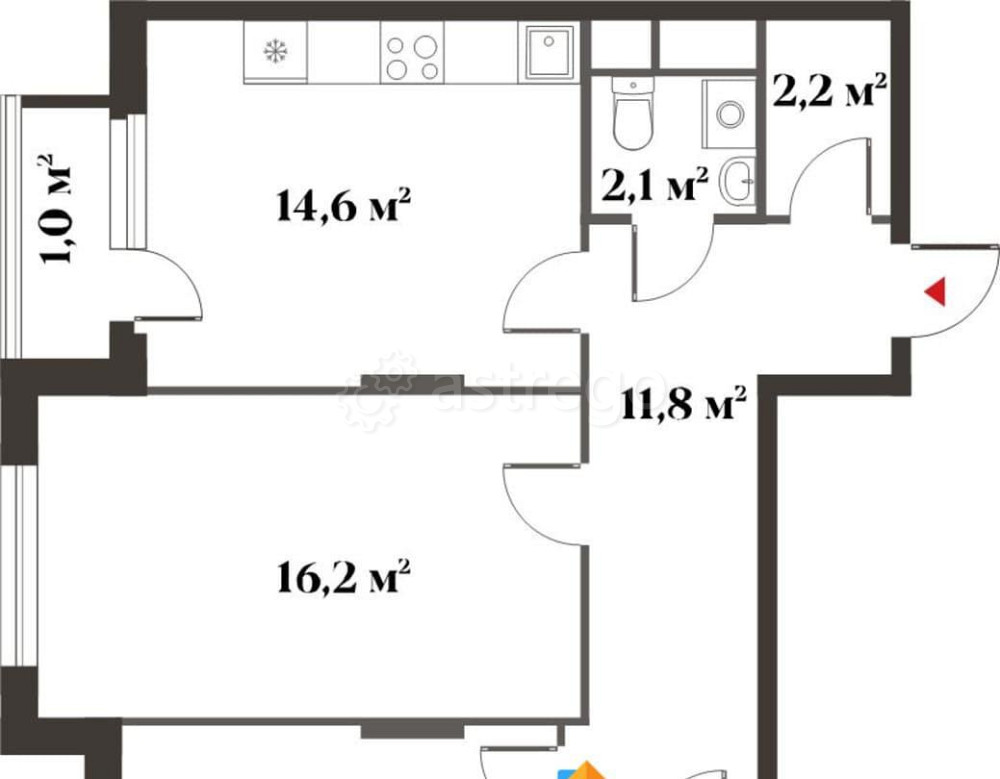 2-комн. квартира, 63.9 м2, 4/6 эт. Красногорск - изображение 1