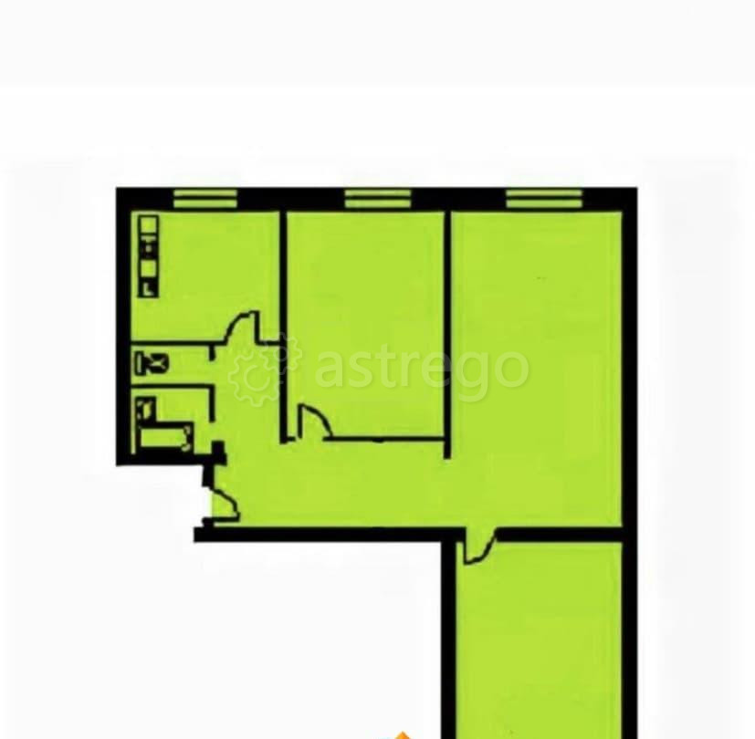 3-комн. квартира, 60 м2, 8/9 эт. Москва - изображение 3