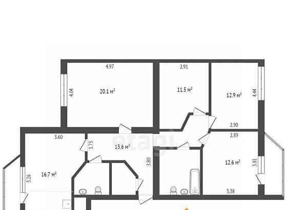 4-комн. квартира, 100.2 м2, 6/11 эт. Архангельск