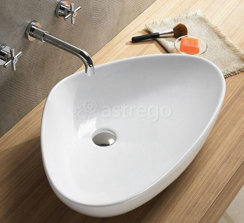 Раковина на столешницу Cerama LUX 7472B (59х40х14) Красноярск - изображение 1