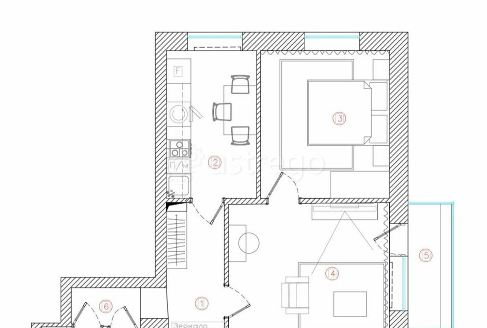 2-комн. квартира, 48 м2, 2/9 эт. Москва - изображение 5