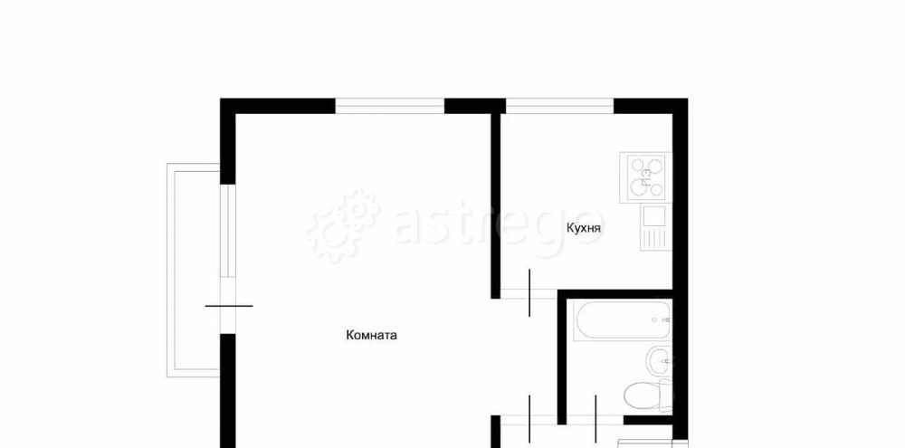 1-комн. квартира, 32 м2, 2/5 эт. Москва - изображение 1