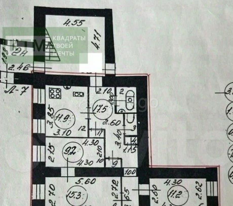 5-комн. квартира, 117.8 м2, 1/4 эт. Санкт-Петербург - изображение 6