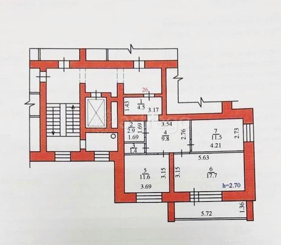2-комн. квартира, 59.4 м2, 8/10 эт. Благовещенск - изображение 7