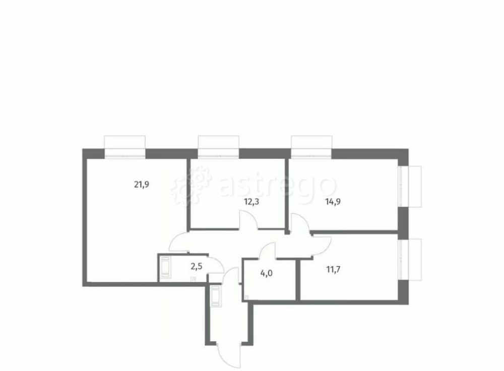3-комн. квартира, 79 м2, 3/13 эт. Санкт-Петербург - изображение 1