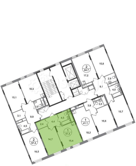 1-комн. квартира, 41 м2, 17/17 эт. Москва - изображение 4