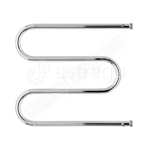 Полотенцесушитель водяной нержавеющая сталь М-образный Ду 20 (3/4") НР с полочкой 500х500мм боковое  Москва - изображение 1