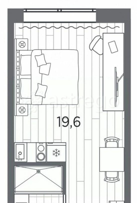 1-комн. апарт-ы, 23.4 м2, 6/13 эт. Санкт-Петербург - изображение 1