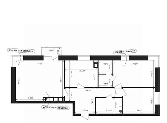 3-комн. квартира, 82.56 м2, 24/24 эт. Астрахань