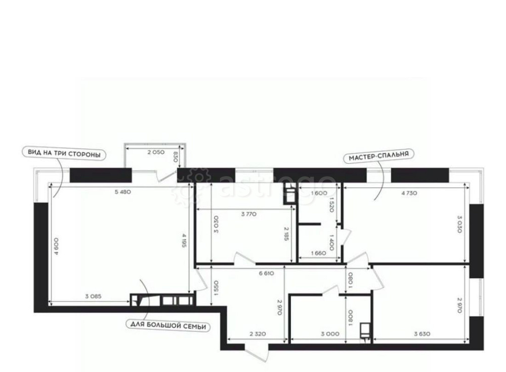 3-комн. квартира, 82.56 м2, 24/24 эт. Астрахань - изображение 5