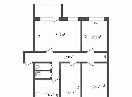 4-комн. квартира, 97 м2, 4/5 эт. Красноярск
