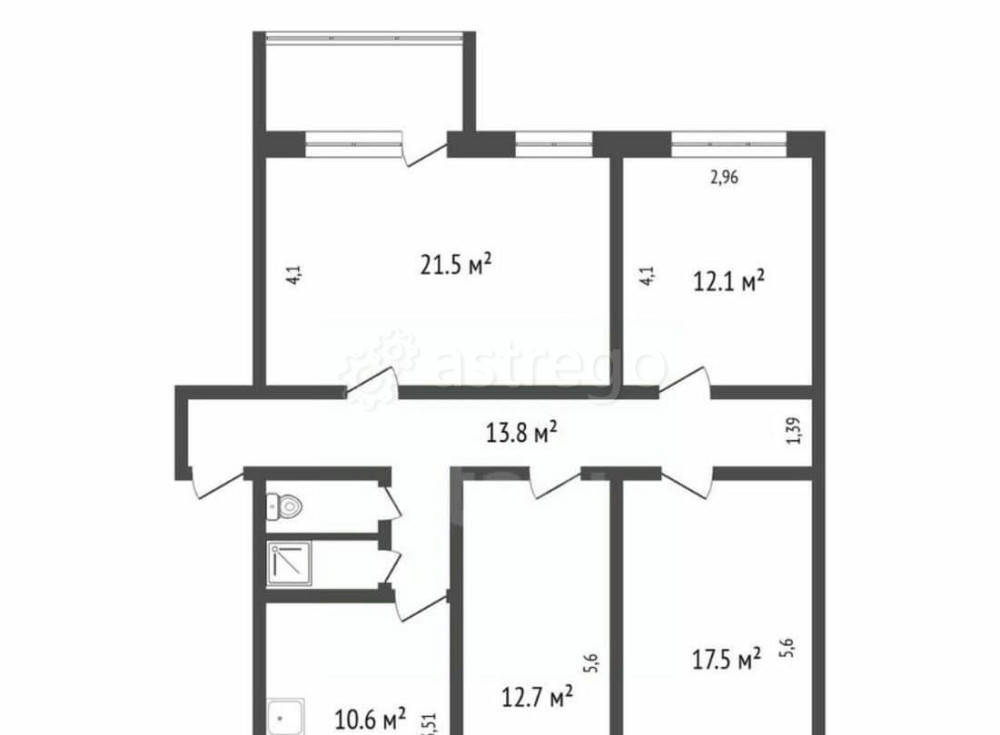4-комн. квартира, 97 м2, 4/5 эт. Красноярск - изображение 3