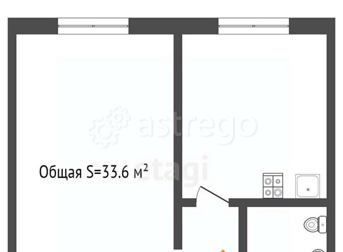 1-комн. квартира, 35.5 м2, 6/10 эт. Бийск - изображение 3