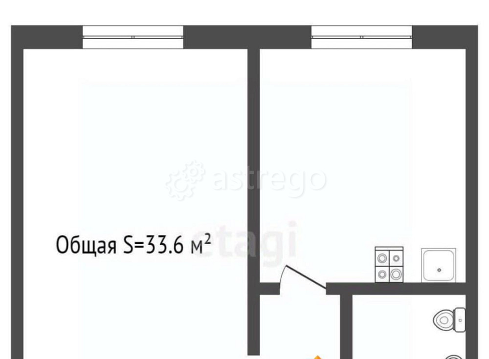 1-комн. квартира, 35.5 м2, 6/10 эт. Бийск - изображение 3