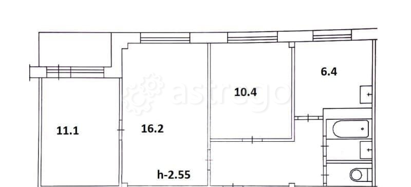 3-комн. квартира, 54.4 м2, 8/9 эт. Красноярск - изображение 2