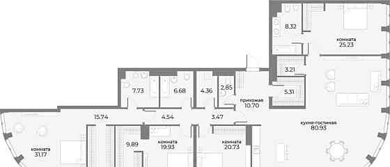 4-комн. квартира, 266.8 м2, 19/20 эт. Москва