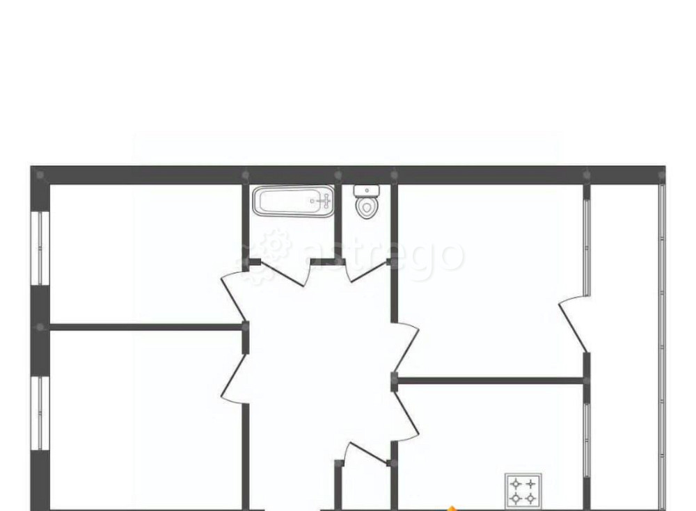 3-комн. квартира, 62.5 м2, 3/3 эт. Белогорск - изображение 1