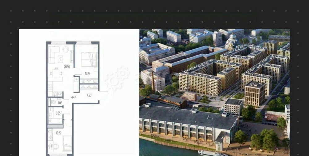 2-комн. квартира, 58.66 м2, 9/10 эт. Санкт-Петербург - изображение 1