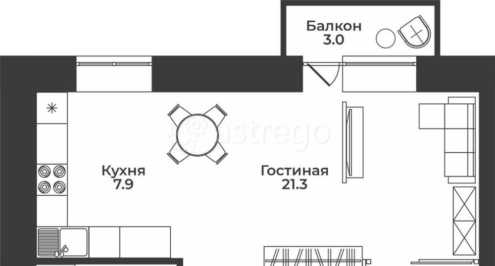 1-комн. квартира, 39.2 м2, 4/4 эт. Минусинск - изображение 1