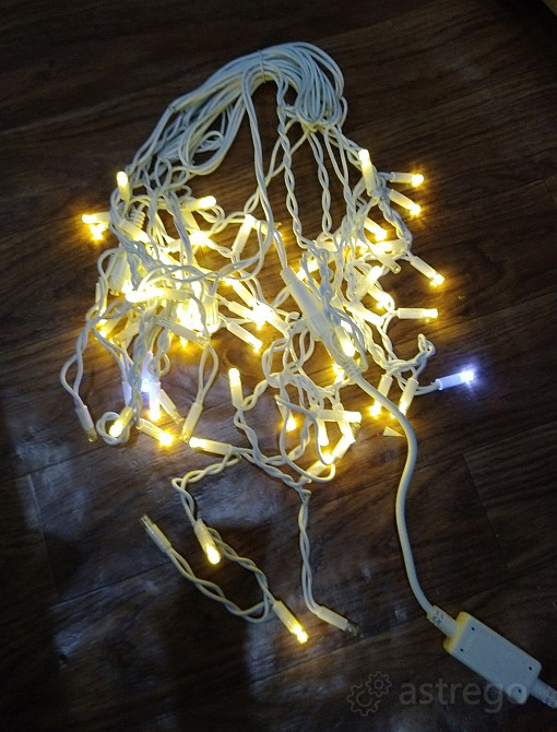 Гирлянда Бахрома Уличная каучук , белый провод, теплый свет, 3.0x0.6/0.5/0.4м., led, 220В. Казань - изображение 3