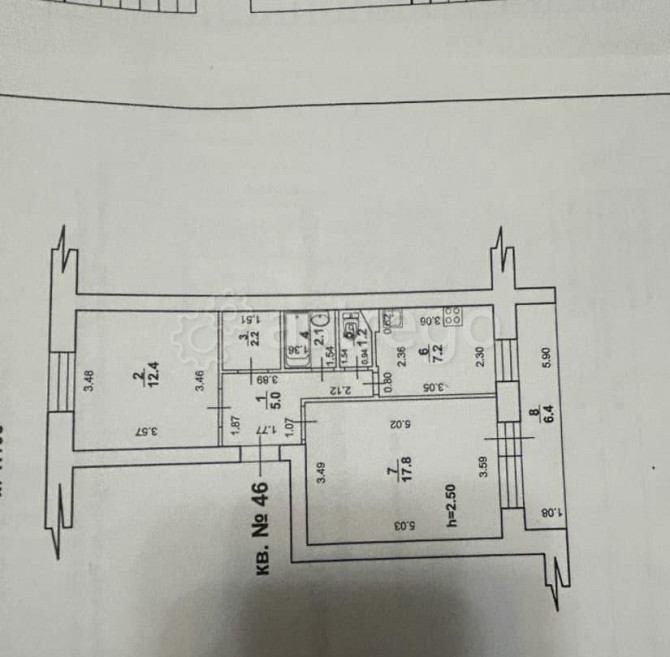 2-комн. квартира, 47.9 м2, 1/5 эт. Стерлитамак - изображение 7