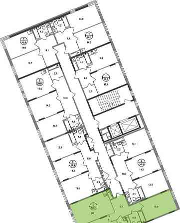2-комн. квартира, 66 м2, 16/17 эт. Москва
