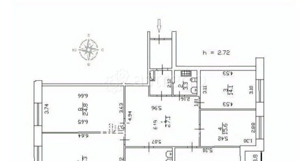 4-комн. квартира, 153.1 м2, 4/7 эт. Санкт-Петербург - изображение 2