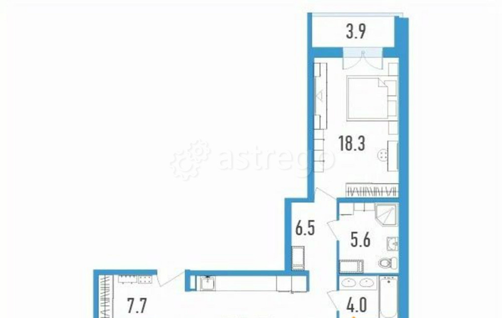 3-комн. квартира, 110.1 м2, 9/18 эт. Санкт-Петербург - изображение 1
