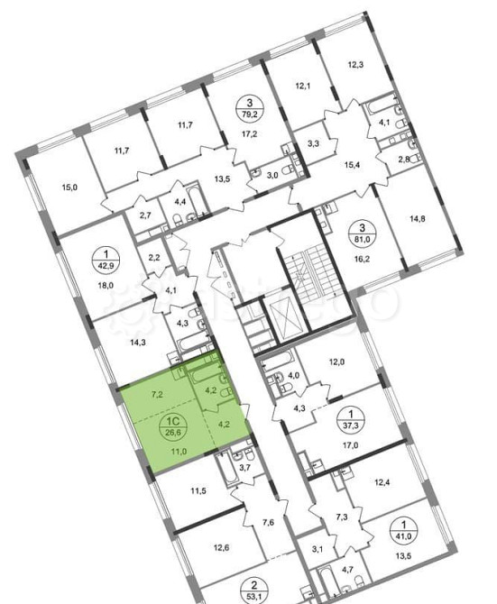 Студия, 26 м2, 5/17 эт. Москва - изображение 4