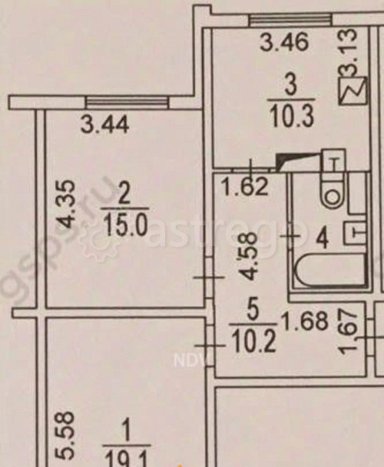 2-комн. квартира, 60.5 м2, 3/17 эт. Химки - изображение 6